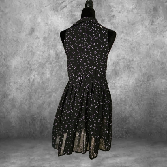 Volcom Inc. Sheer Black Dress with Birds Sculls... - Picture 2 of 5